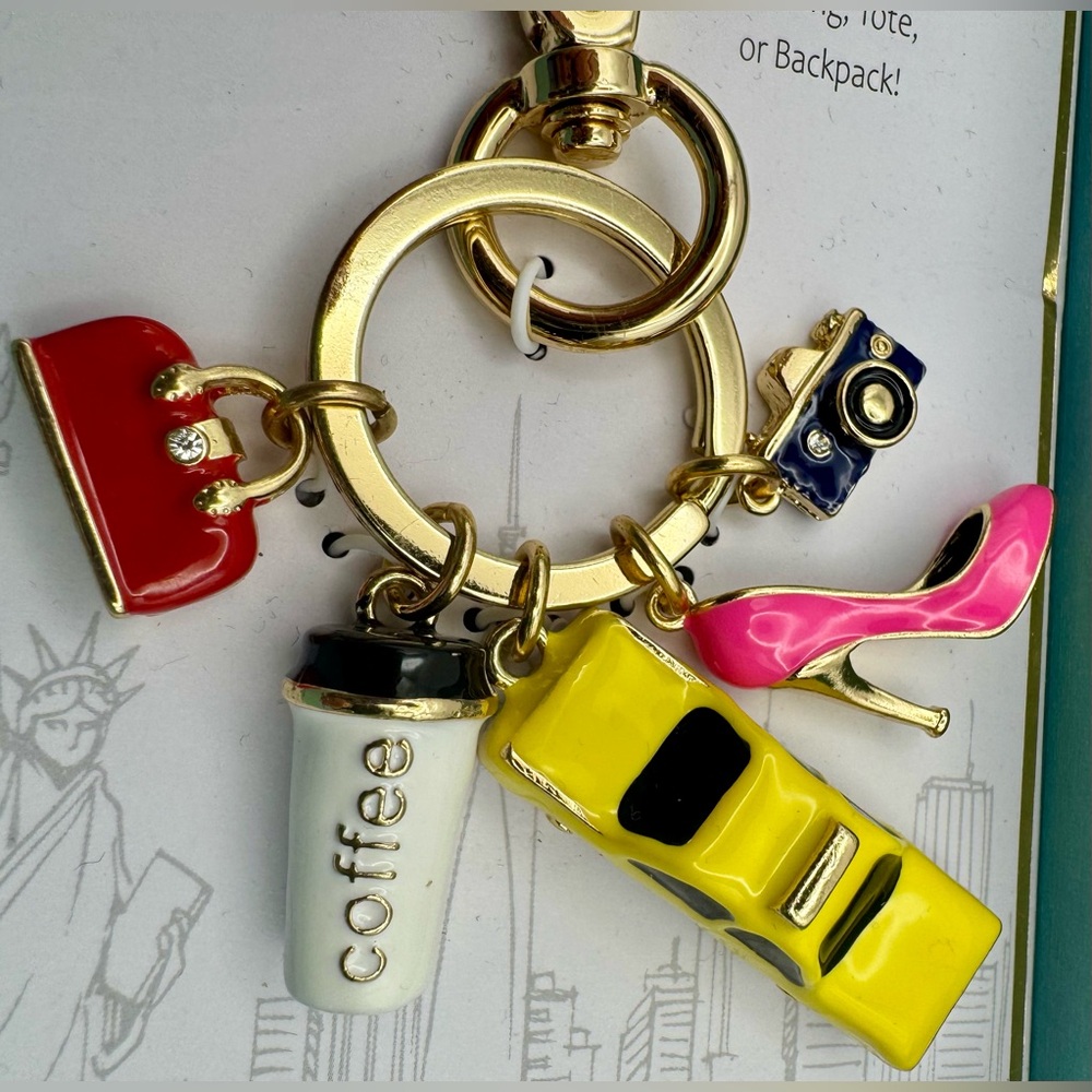True to Form New York City NYC ’Girl on the Go’ Handbag Charm and Key Ring